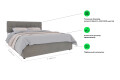 Фото 7 - Ліжко-подіум UMa Трініті 160х200 см підйомне, сіро-коричневе (Fancy 96)