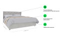 Image 3 - Кровать-подиум UMa Жасмин 180х200 см подъемная, светло-бежевое (Fancy 06)