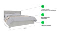 Фото 3 - Кровать-подиум UMa Жасмин 180х200 см подъемная, светло-бежевое (Fancy 06)