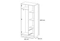 Image 3 - Шкаф Garant Simple / Симпл 2-дверная с 2 ящиками 80 см, нимфея альба