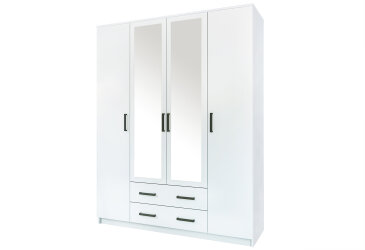Image Шафа Garant Simple / Сімпл 4-дверна з 2 шухлядами та дзеркалом 160 см, німфея альба