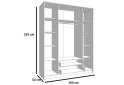 Image 3 - Шкаф Garant Simple / Симпл 4-дверная с 2 ящиками и зеркалом 160 см, нимфея альба