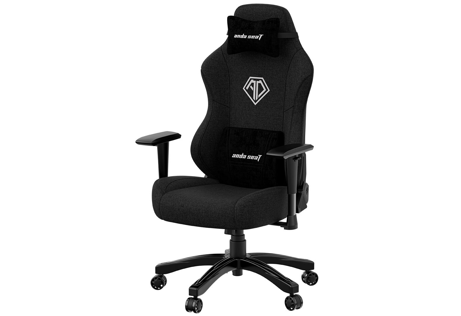 Фото 7 - Комп'ютерне крісло Anda Seat Phantom 3 Fabric 70x55x134 см ігрове, чорне
