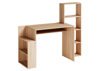 Фото Стол письменный Moreli ST0025 144x50 см с надстройкой и полками