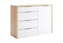 Image 1 - Комод MiroMark Асти 1-дверный с 4 ящиками 120 см Дуб крафт/Белый