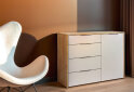 Image 2 - Комод MiroMark Асти 1-дверный с 4 ящиками 120 см Дуб крафт/Белый