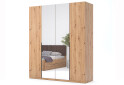 Фото 1 - Шафа MiroMark Тедді 4-дверна із дзеркалом 179 см дуб артізан