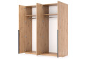 Фото 2 - Шафа MiroMark Тедді 4-дверна із дзеркалом 179 см дуб артізан