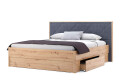 Фото 2 - Ліжко-подіум MiroMark Реймонд (без вкладу) 180х200 см з шухлядами, дуб артізан/антрацит