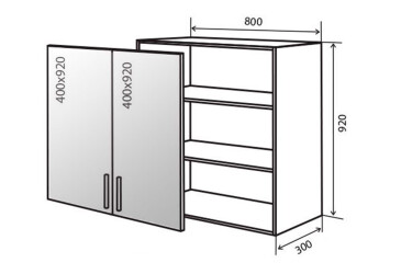 Фото В48 Тумба 2Д 80 Витрина AL Флэт Люкс Вип-Мастер