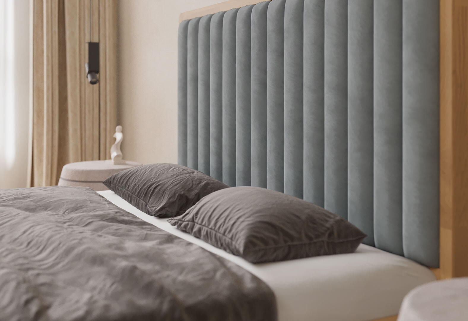 Фото 3 - Кровать-подиум Arbor Drev Глория 180 см подъемная (метал.каркас) тк. Лагуна, 42 орех