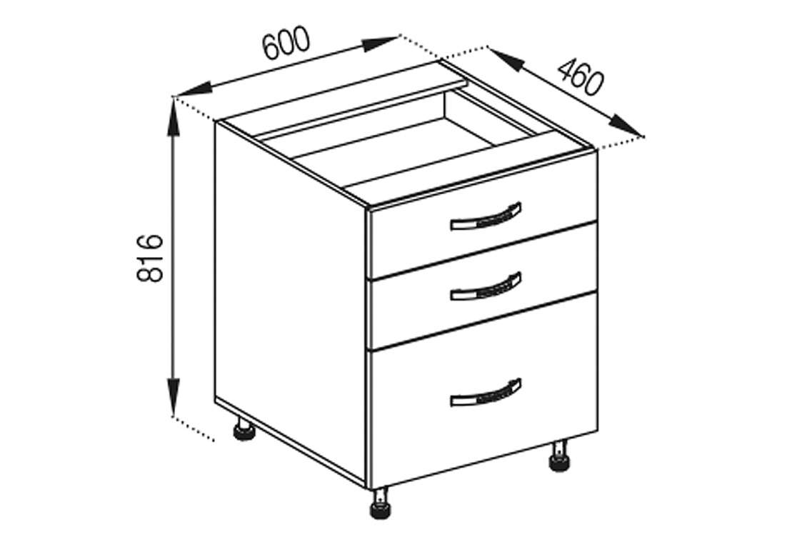 Фото Н 60 3Ш (2+1) LUX Оля Svit Mebliv
