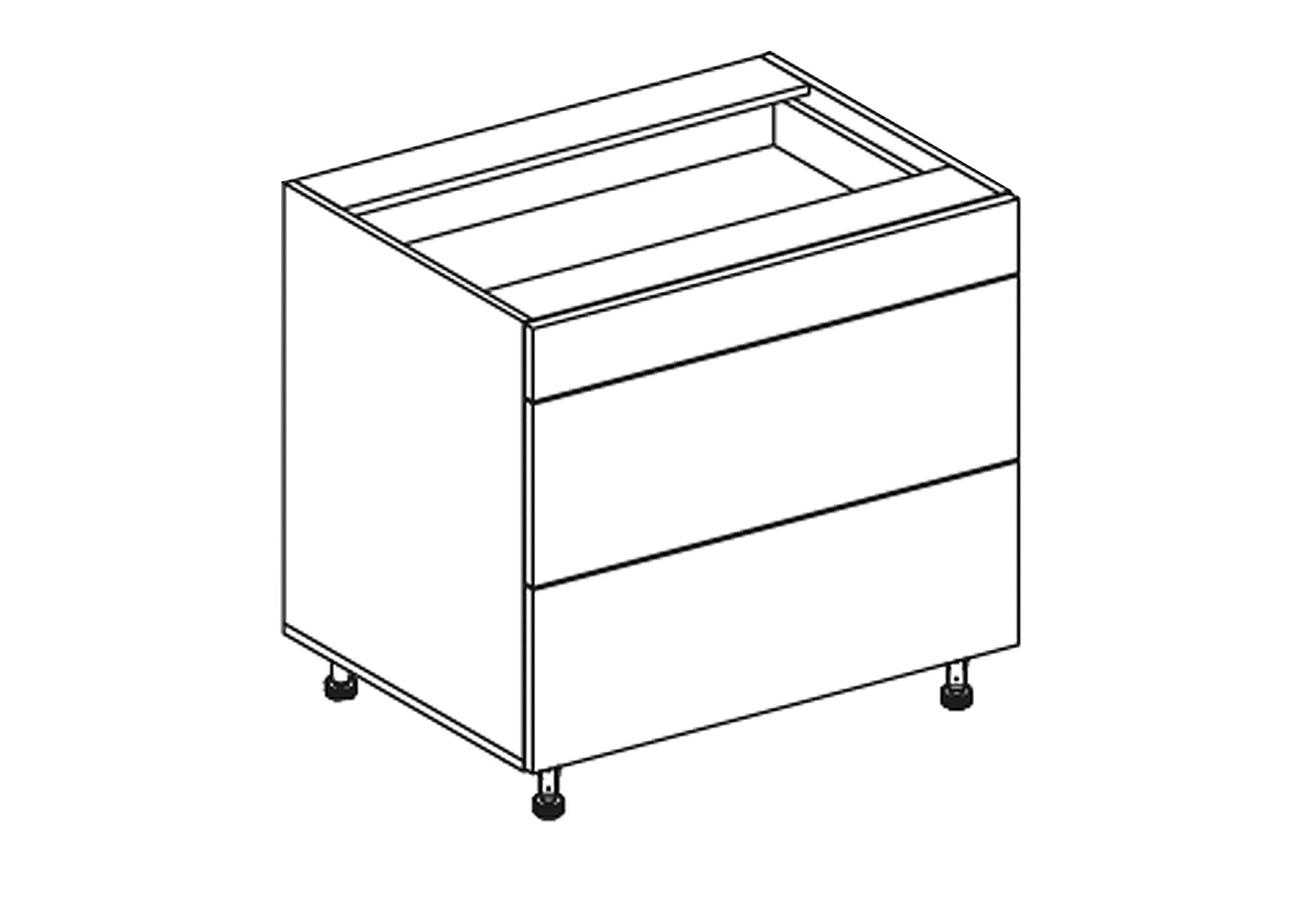 Фото 1 - Корпус Н 80 3Ш (1+2) LUX Світ Меблів