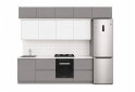 Изображение 2 - Кухня Вип-Мастер Интерно Люкс / Interno Luxe 240 см, серый мат / белый мат
