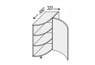 Фото Низ 30НЗР/820 1дв угловое окончание
