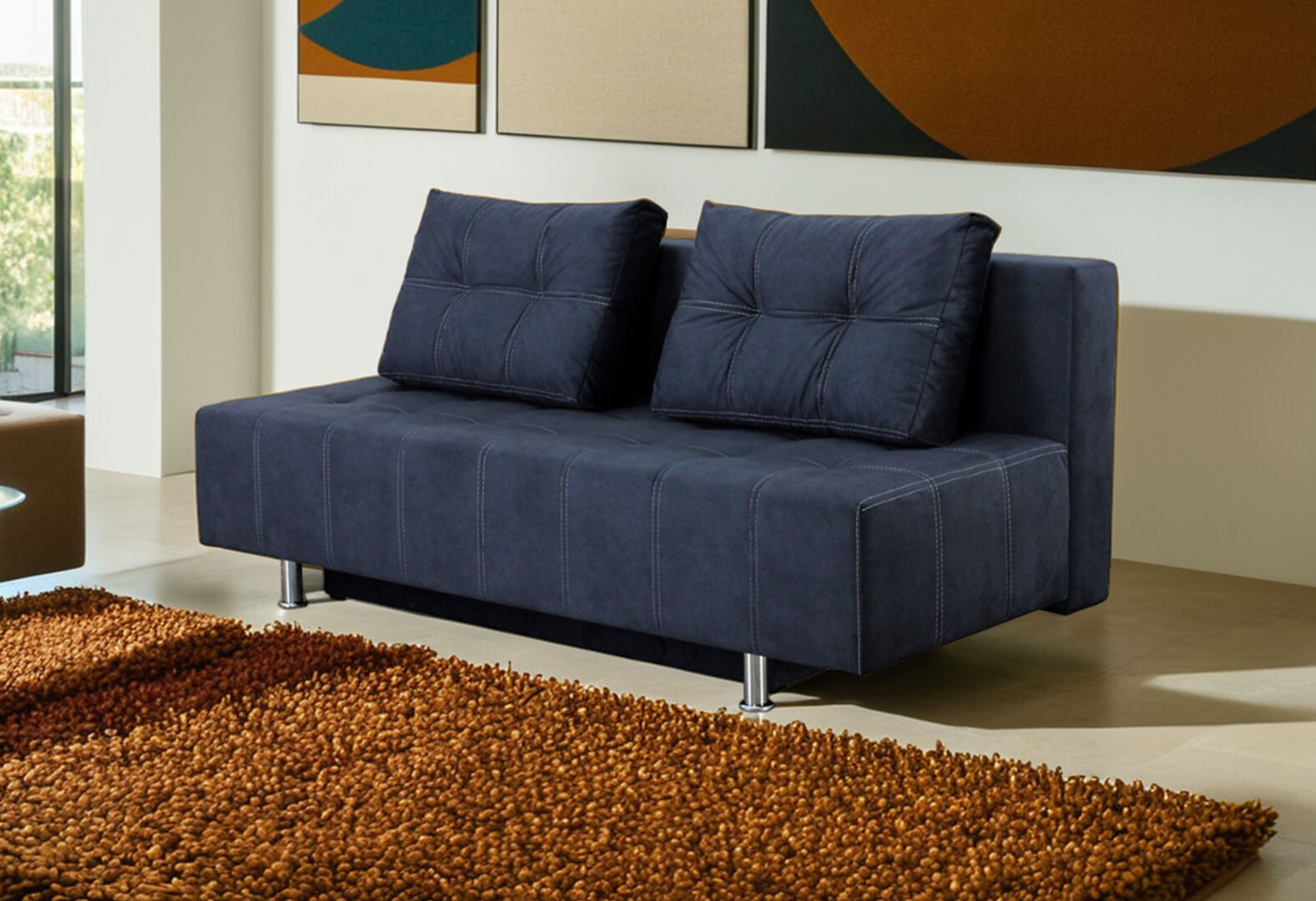 Фото 2 - Диван Элегант Бенефит 23 192x92 см синий