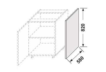 Фото Боковая панель нижняя 820мм