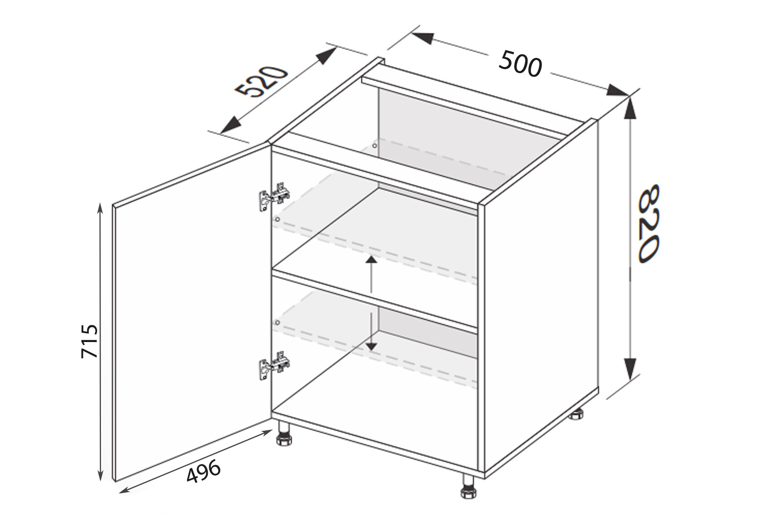 Фото 2 - Низ 50Н/820 1дв Лео / Leo МироМарк