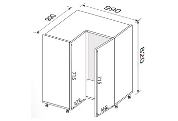 Фото Низ угол Н 90°/820 2дв