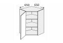 Image 1 - Верх Кут В 45°/720 (650х650) 1дв лівий Міленіум / Millenium MiroMark