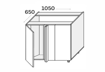 Image Низ угол Н 90°/820 1дв левый Миллениум / Millenium МироМарк
