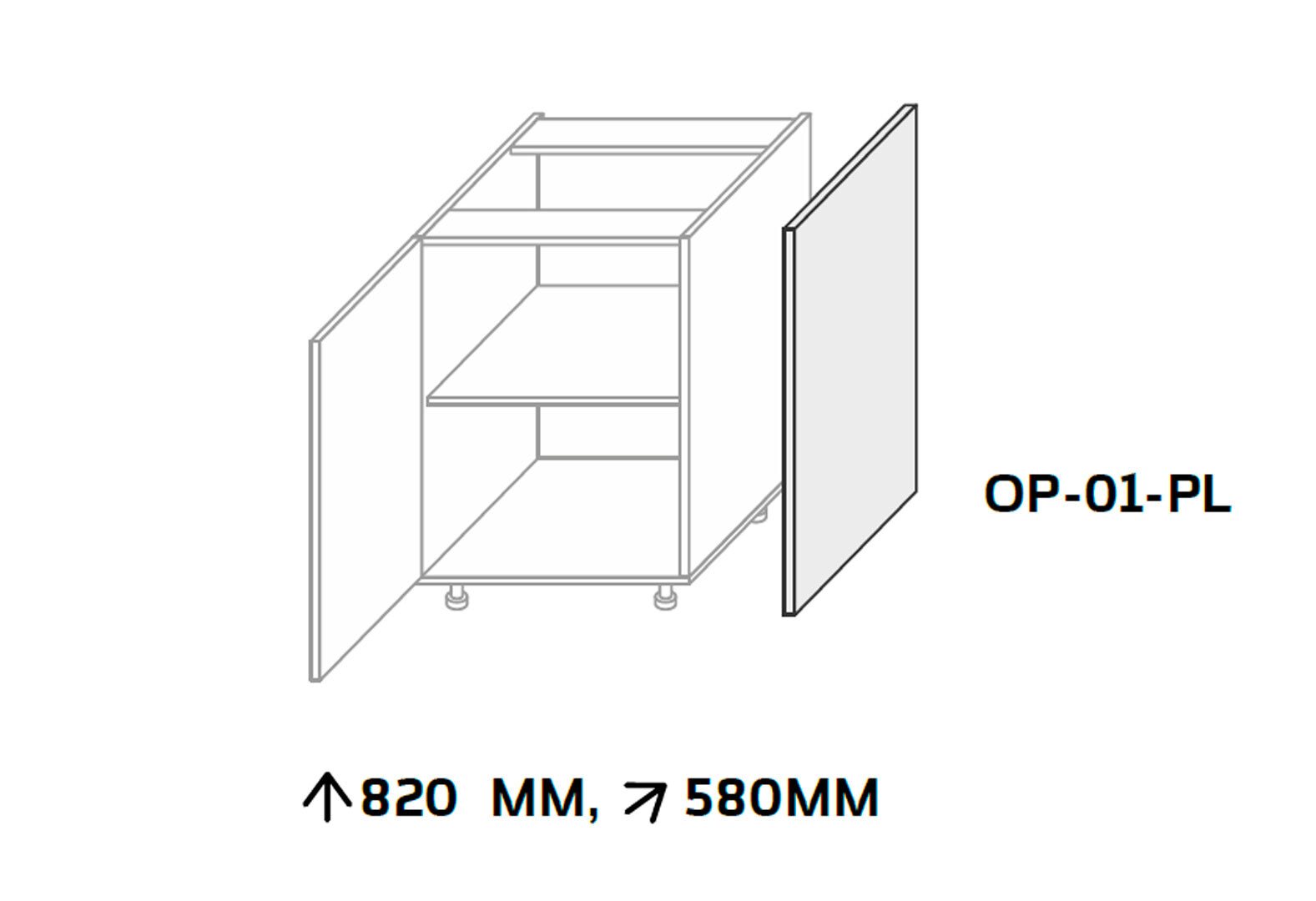 Фото 2 - Боковая панель нижняя 820мм МироМарк