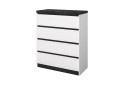 Фото 1 - Комод Svit Mebliv Мия с 4 ящиками 80 см, белый/бетон темный