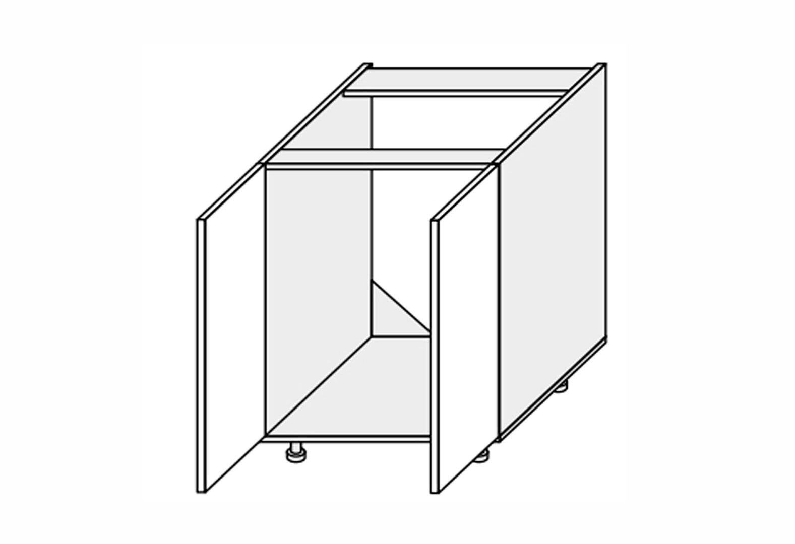 Фото 1 - Низ 60НМ/820 2дв мойка Pro Blum Миллениум / Millenium Premium МироМарк