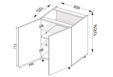Фото Низ 80Н/820 2дв Pro Blum