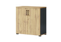 Фото 1 - Комод MiroMark Джуріан з 2 дверцятами 80 см антрацит/дуб вотан