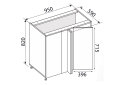 Image 2 - Низ кут Н 90°/820 1дв Pro Blum правий Міленіум / Millenium Premium MiroMark