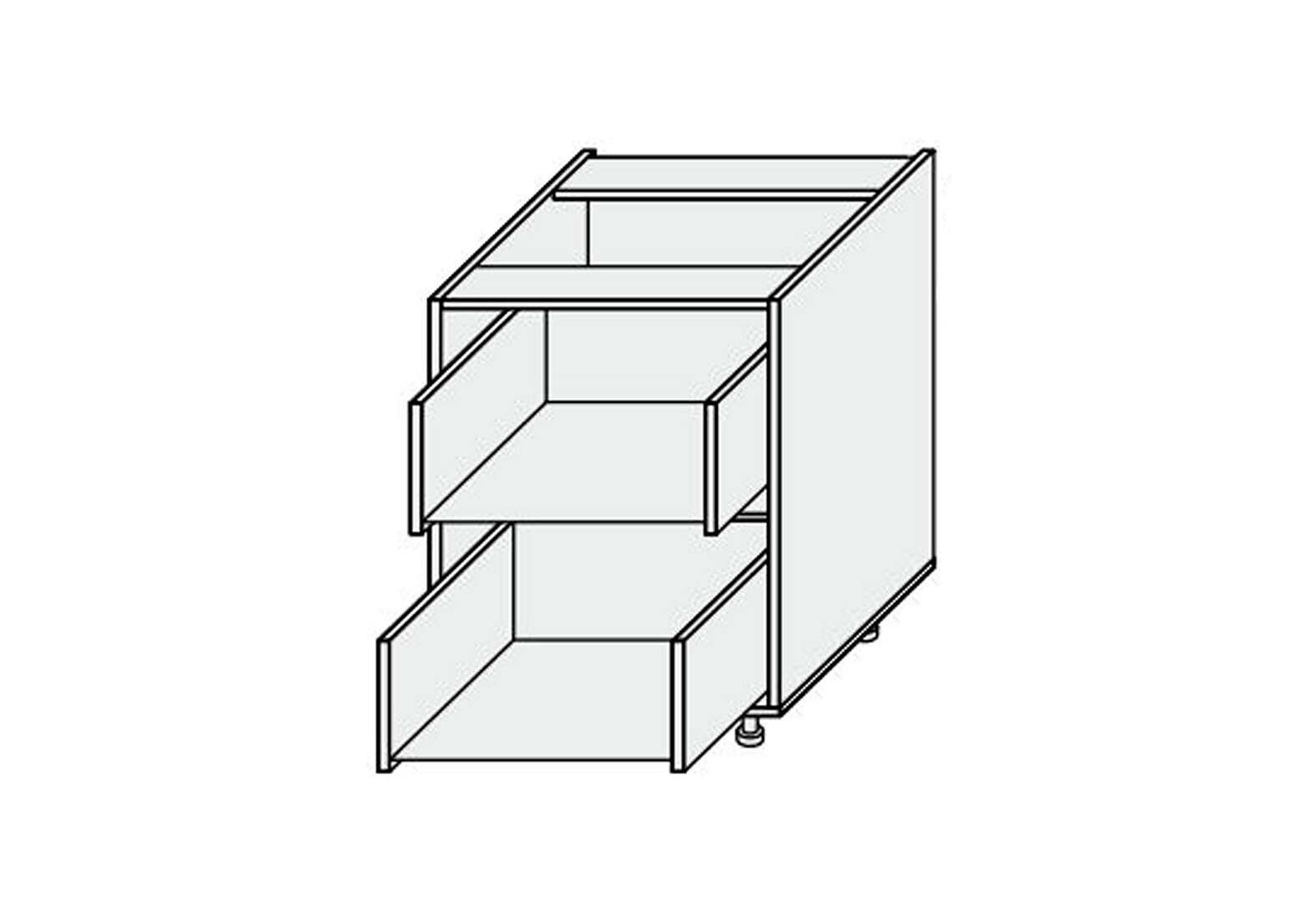 Фото 1 - Корпус 60Н 2шх Pro Hettich 820мм МироМарк