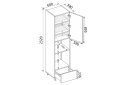 Image 2 - Пенал 60ПДМ1ШХ/2320 духовка + мікрохвильовка телескоп Pro Blum+Hettich правий Міленіум / Millenium Premium MiroMark