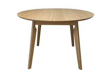 Фото Стол обеденный Марс круглый 100+40 natural, раскладной