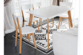 Фото 1 - Комплект стол Милан раскладной + 4 стула Тор натуральный / белый Pavlik