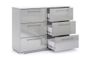 Фото 4 - Комод МироМарк Меги / Megy с 6 ящиками 108 см глянец серый шиншилла