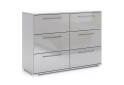Фото 3 - Комод МироМарк Меги / Megy с 6 ящиками 108 см глянец серый шиншилла