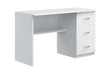 Фото Стол письменный Киевский стандарт Е4 СМ 120x60 см с ящиками, белый структурный new
