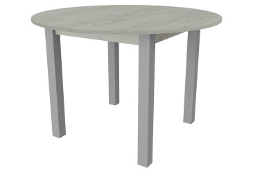 Фото Стол обеденный Неман Эль 88x88 см, дуб крафт белый / серый