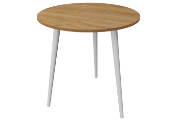 Фото Стол обеденный Неман Сет 3 68x68 см, дуб крафт золотой / белый