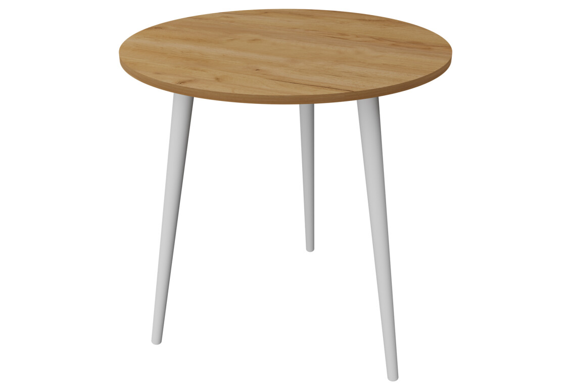 Фото Стол обеденный Неман Сет 3 68x68 см, дуб крафт золотой / белый