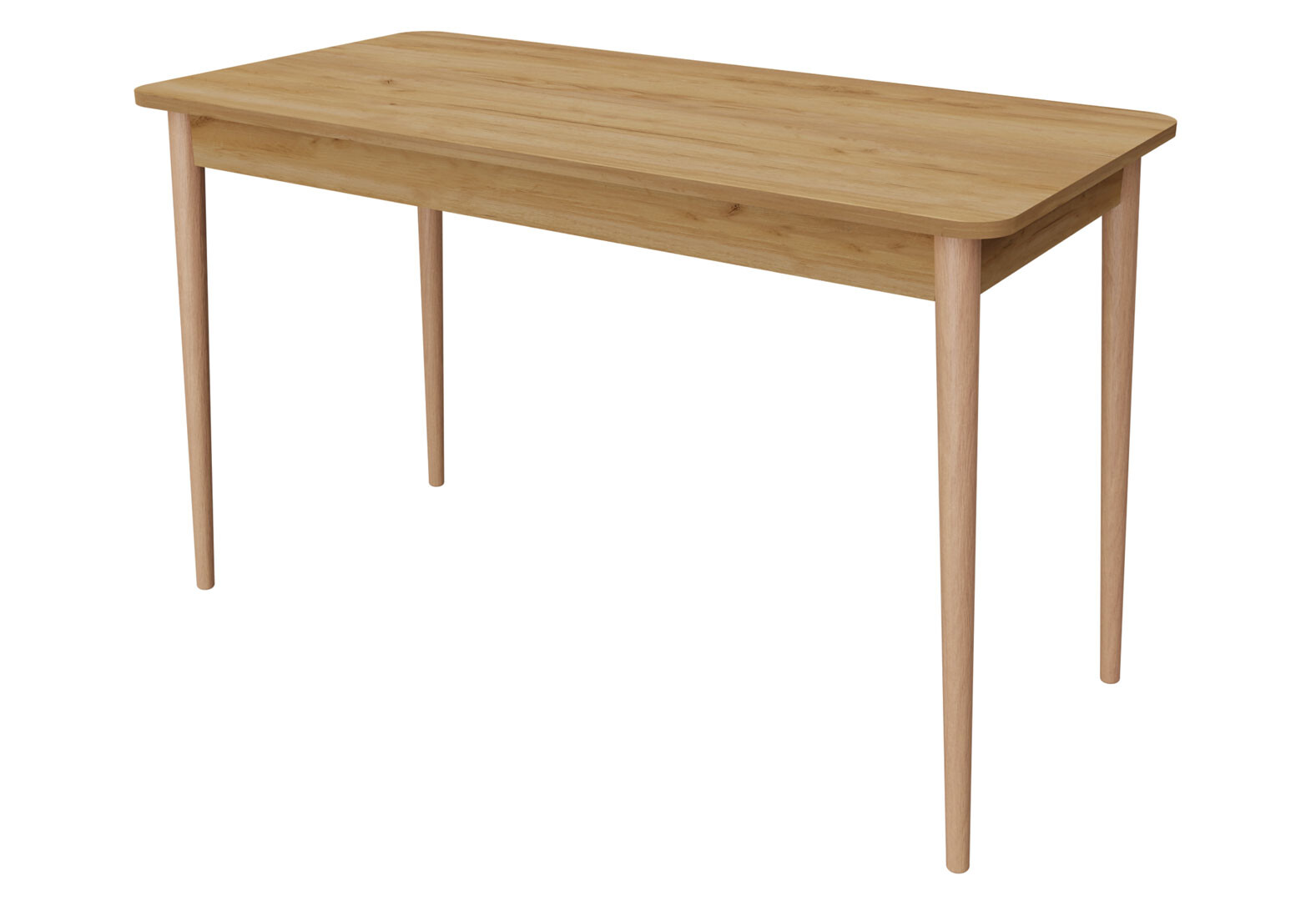 Фото 1 - Стол обеденный Неман Моно 118x58 см, дуб крафт золотой / ольха (лак)