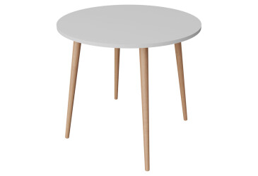 Фото Стол обеденный Неман Сет 4 78x78 см, белый / ольха (лак)