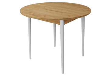 Фото Стол обеденный Неман Дерил 88x88 см, дуб крафт золотой / белый