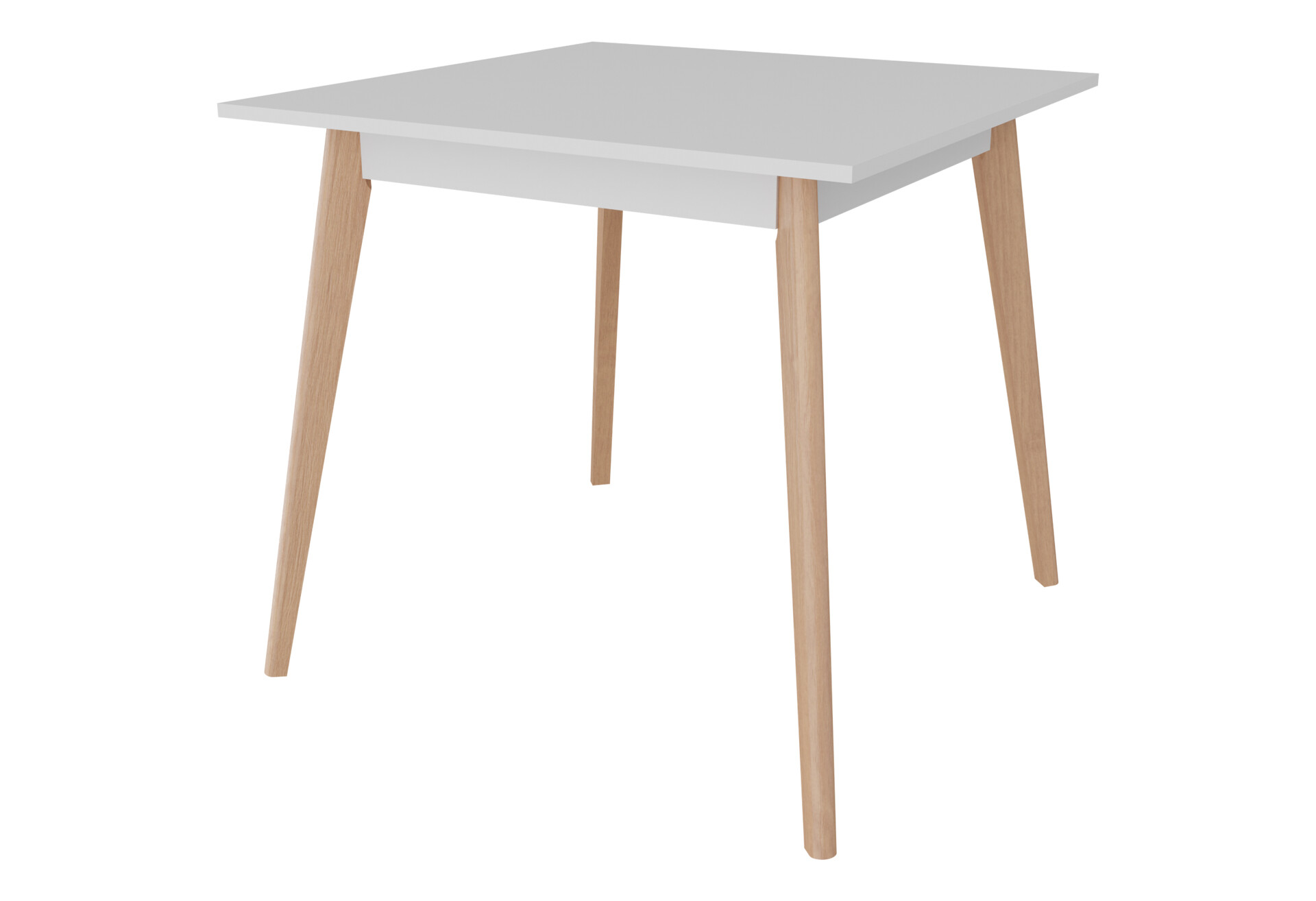 Фото 1 - Стол обеденный Неман ДСП Бон 78x78 см, белый / ольха (лак)