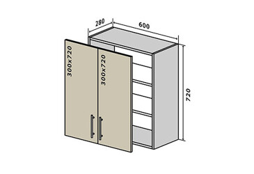 Фото В6 Тумба 2Д 60 Моно Вип-Мастер