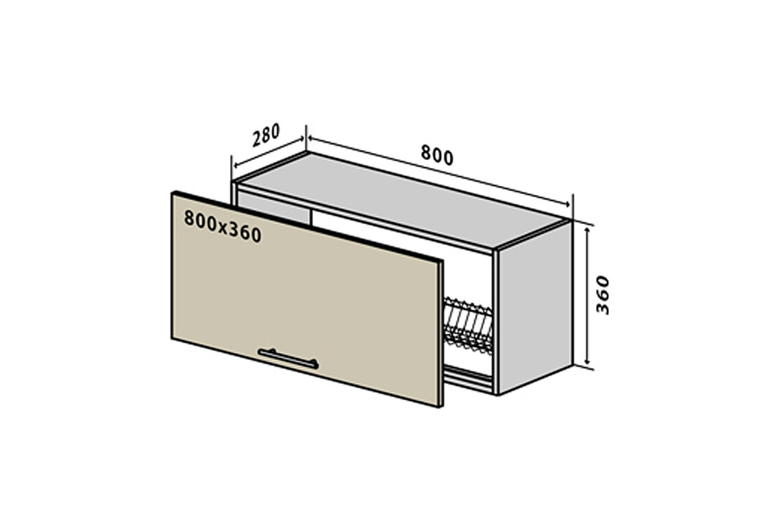 Фото В17 Тумба низька сушка 80 Моно VIP-master