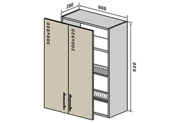 Фото В47 Тумба 2Д 60 Сушка Моно Вип-Мастер