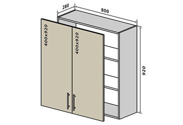 Фото В48 Тумба 2Д 80 Моно Вип-Мастер