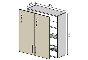 Фото В49 Тумба 2Д 80 Сушка Моно VIP-master
